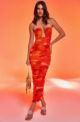 LOTS OF LOVE OMBRE MIDI DRESS