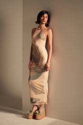BY THE SEASHORE PRINTED MAXI DRESS