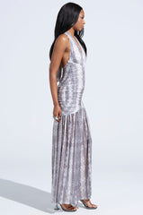 BLAIR SNAKEPRINT MAXI DRESS