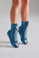 AZALEA WANG PASSER NAVY FLAT SNEAKER