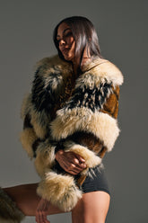 PORTIA CROPPED FAUX FUR JACKET