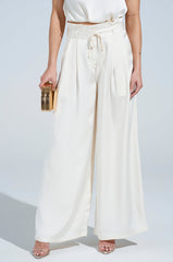 BLAKE SATIN WIDE LEG PANT