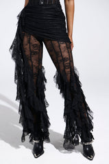 RUFFLE QUEEN LACE SKIRTED LEGGING
