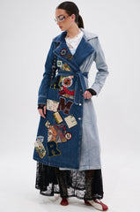 MILA PATCH DENIM TRENCH