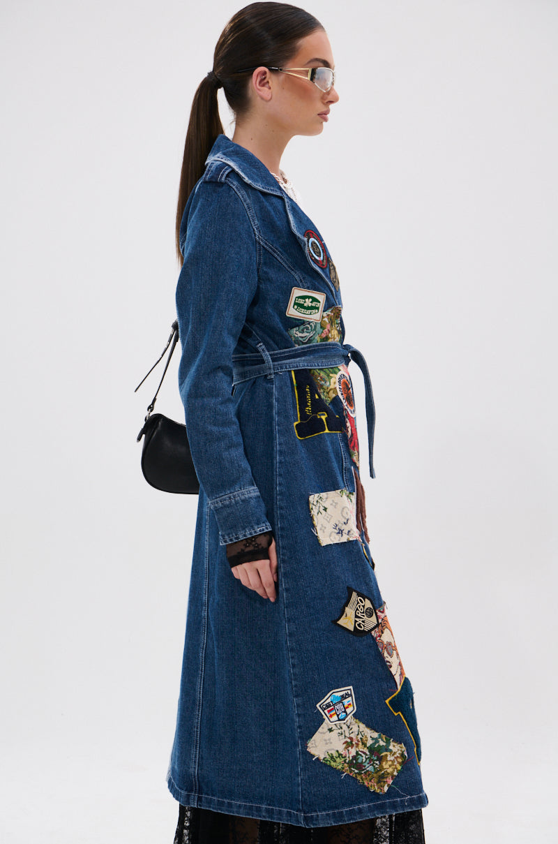 MILA PATCH DENIM TRENCH