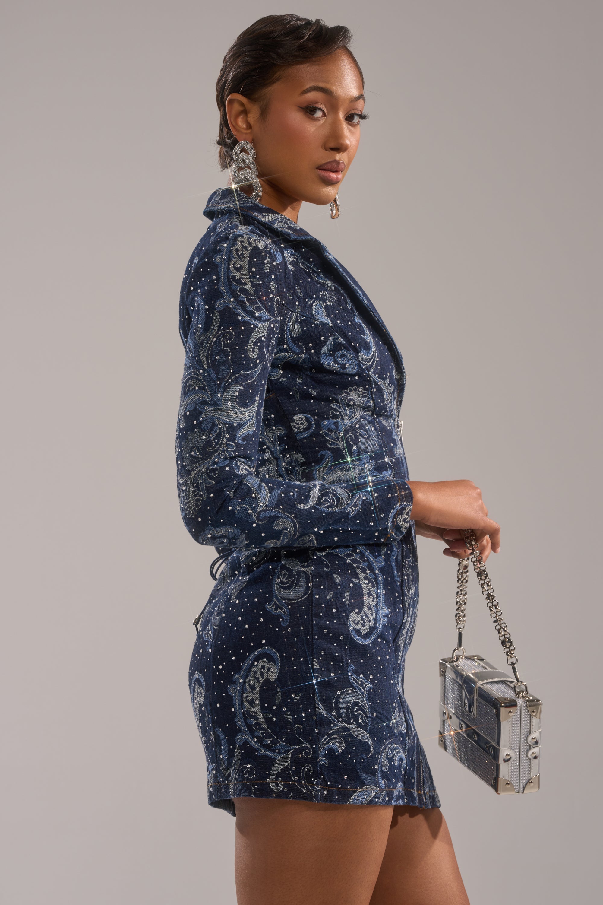 INTO SOMETHING BETTER DENIM BLAZER MINI DRESS