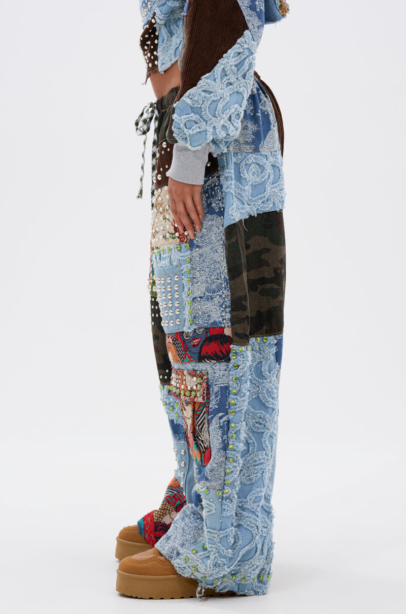 CALL EM CRAZY PATCHWORK JOGGER