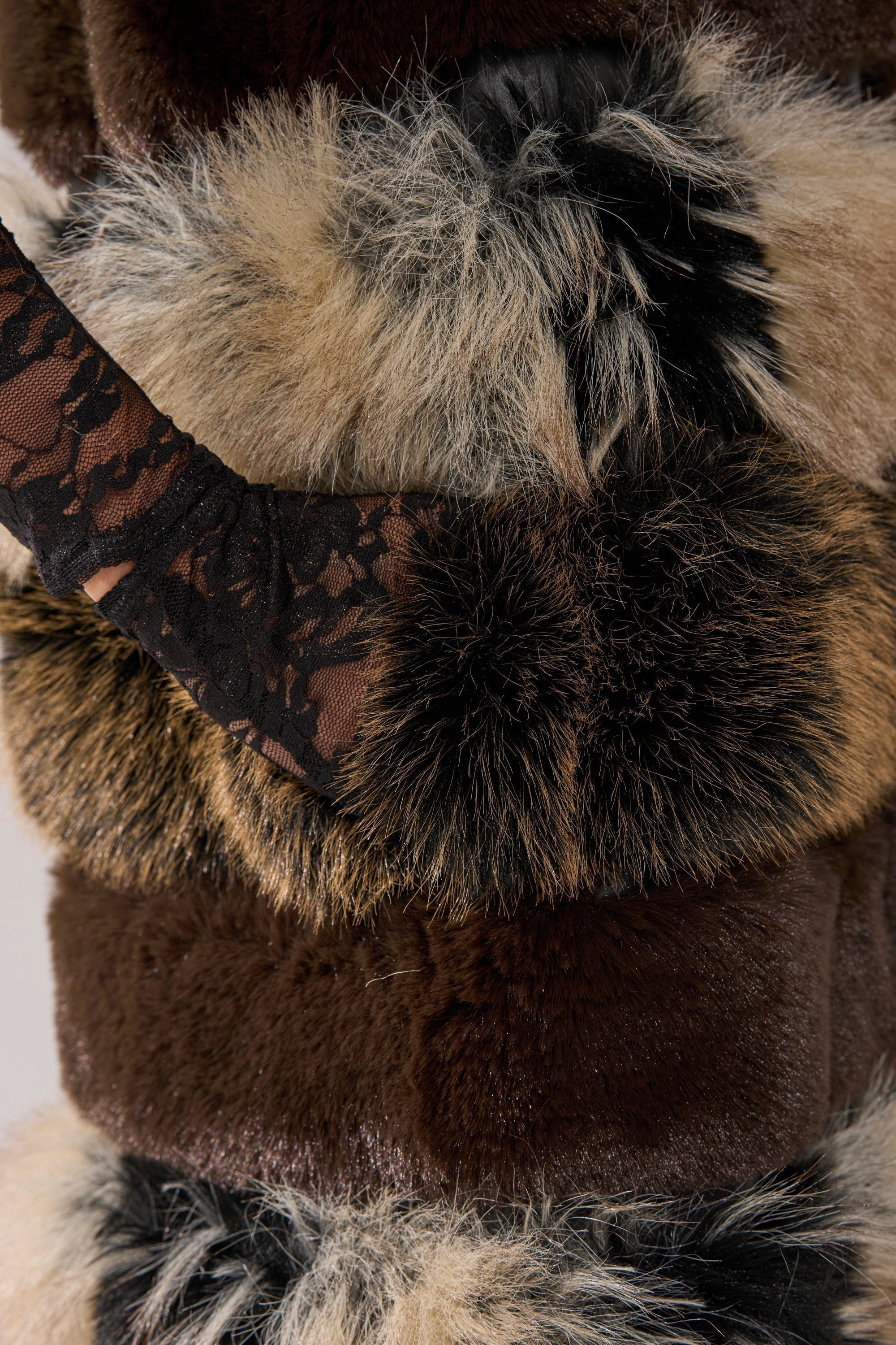 PORTIA PANELED FUR VEST