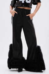 MODERN JAM TRACK PANT WITH TULLE IN BLACK