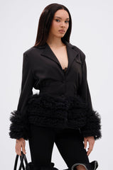 BIG HIT TULLE TRIM BLAZER