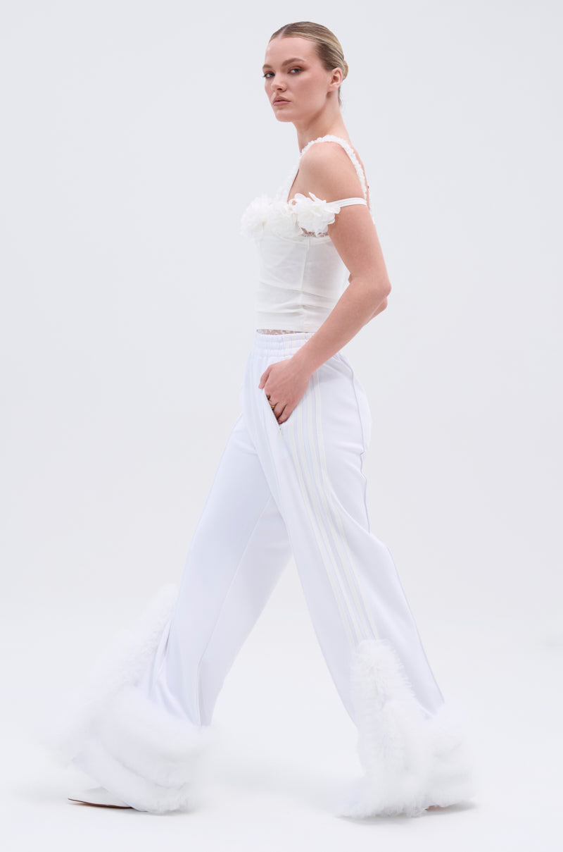 MODERN JAM TRACK PANT IN WHITE