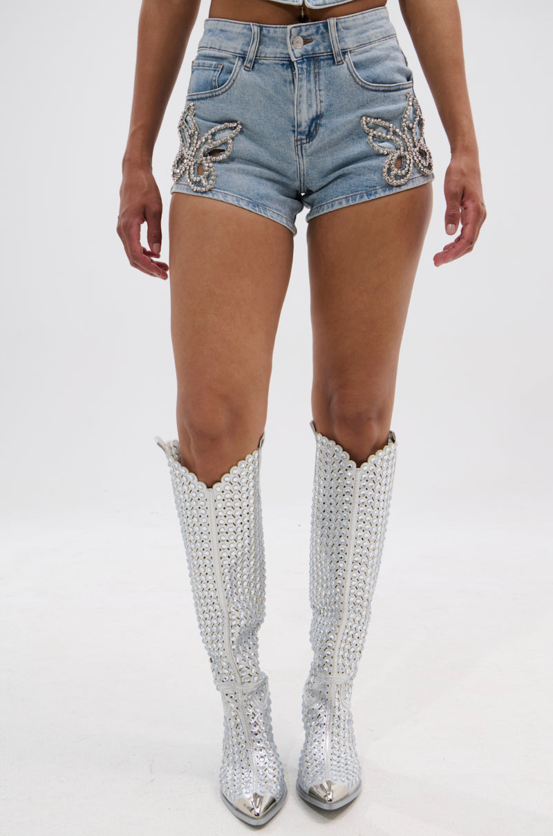 BUTTERFLY QUEEN DENIM SHORT
