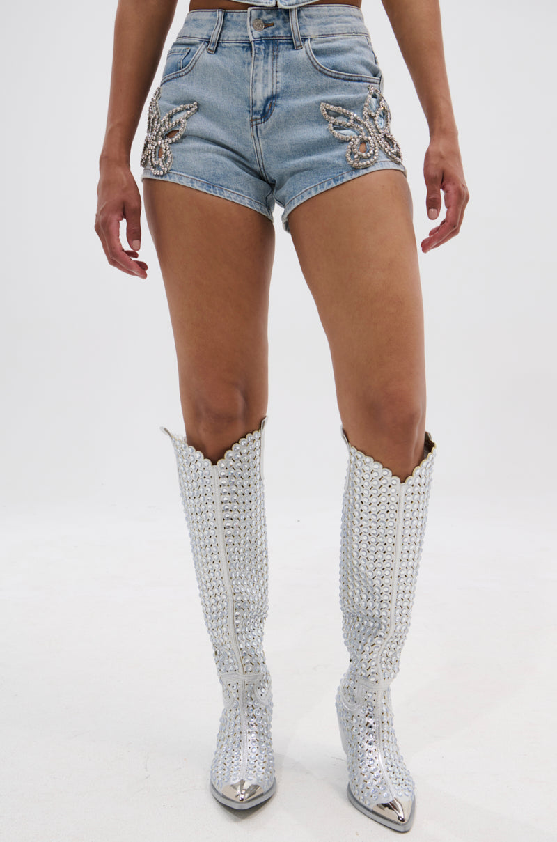 BUTTERFLY QUEEN DENIM SHORT