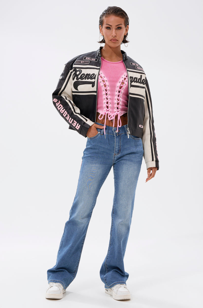 PATCH ME IF YOU CAN POCKET DETAIL JEANS