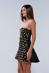 NEVER NONCHALANT BUTTON MINI DRESS
