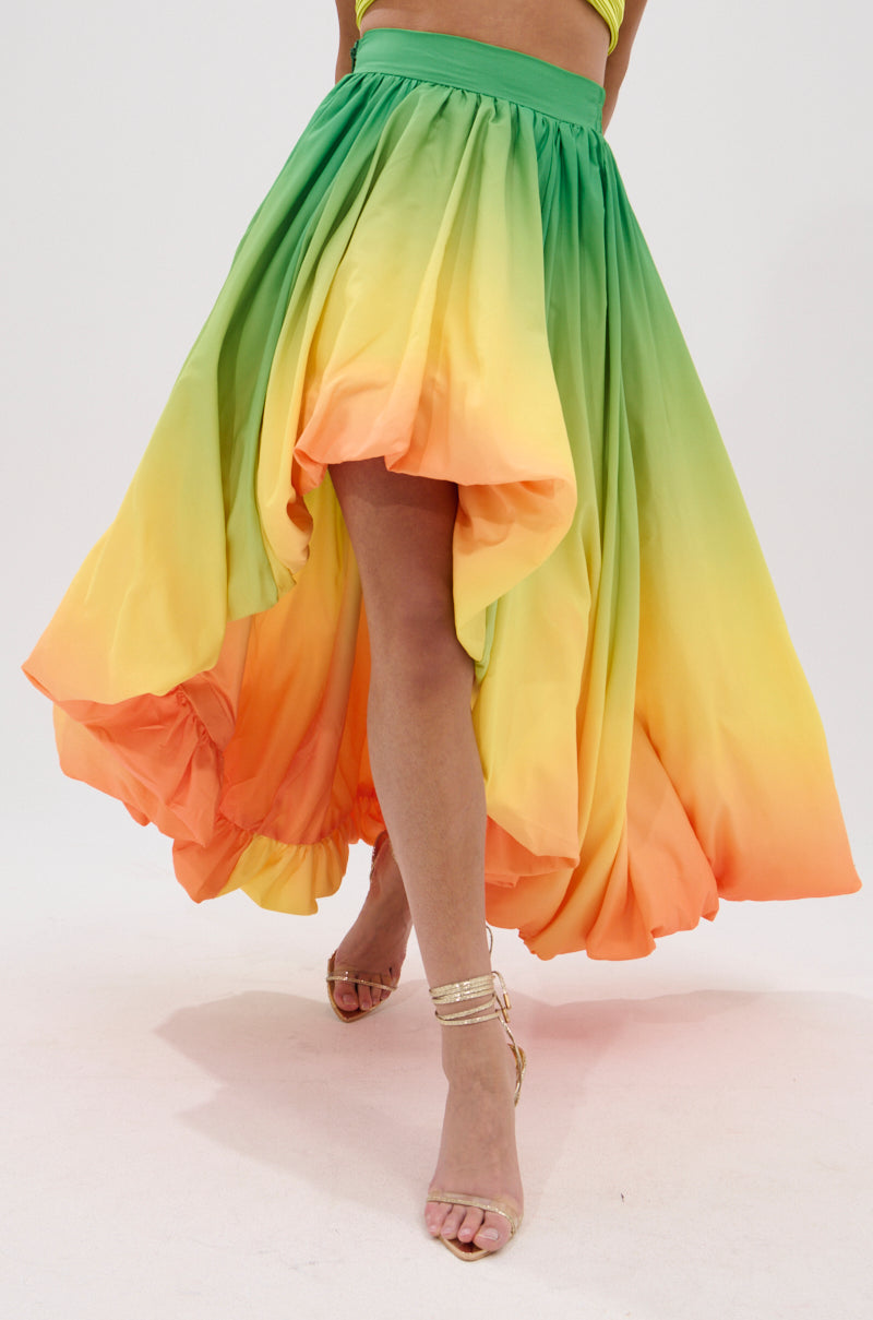 FEELING LUCKY HIGH LOW MAXI SKIRT