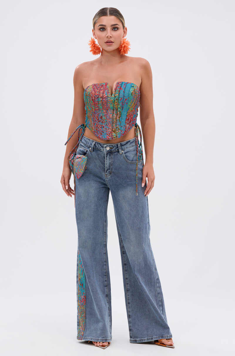 PRETTY GIRL PROBLEMS DENIM WITH BOW