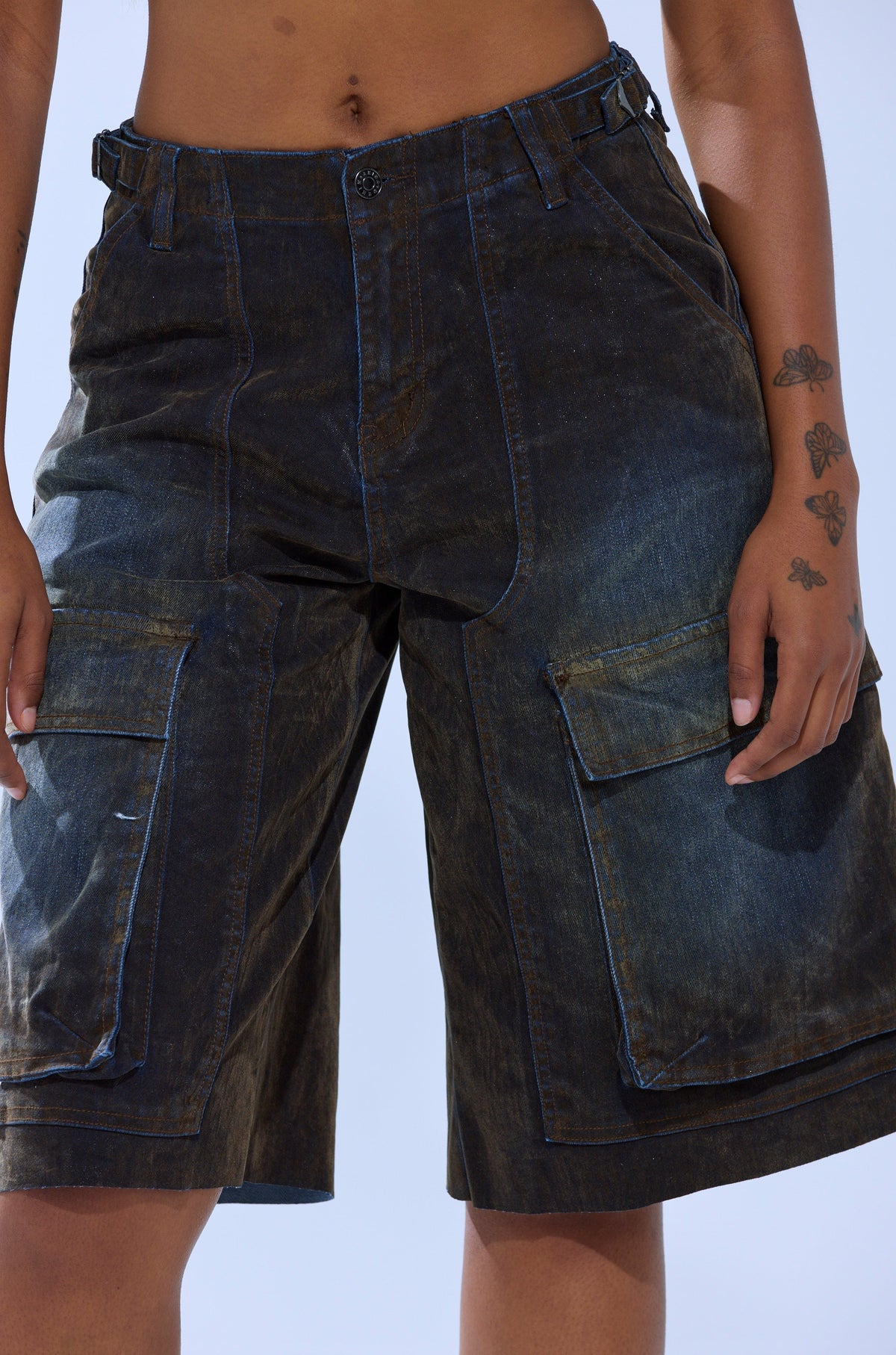 BELLA VELVET DENIM JORT
