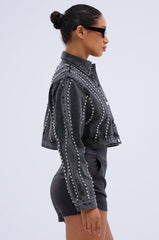 EXTRA EXTRA EMBELLISHED DENIM JACKET