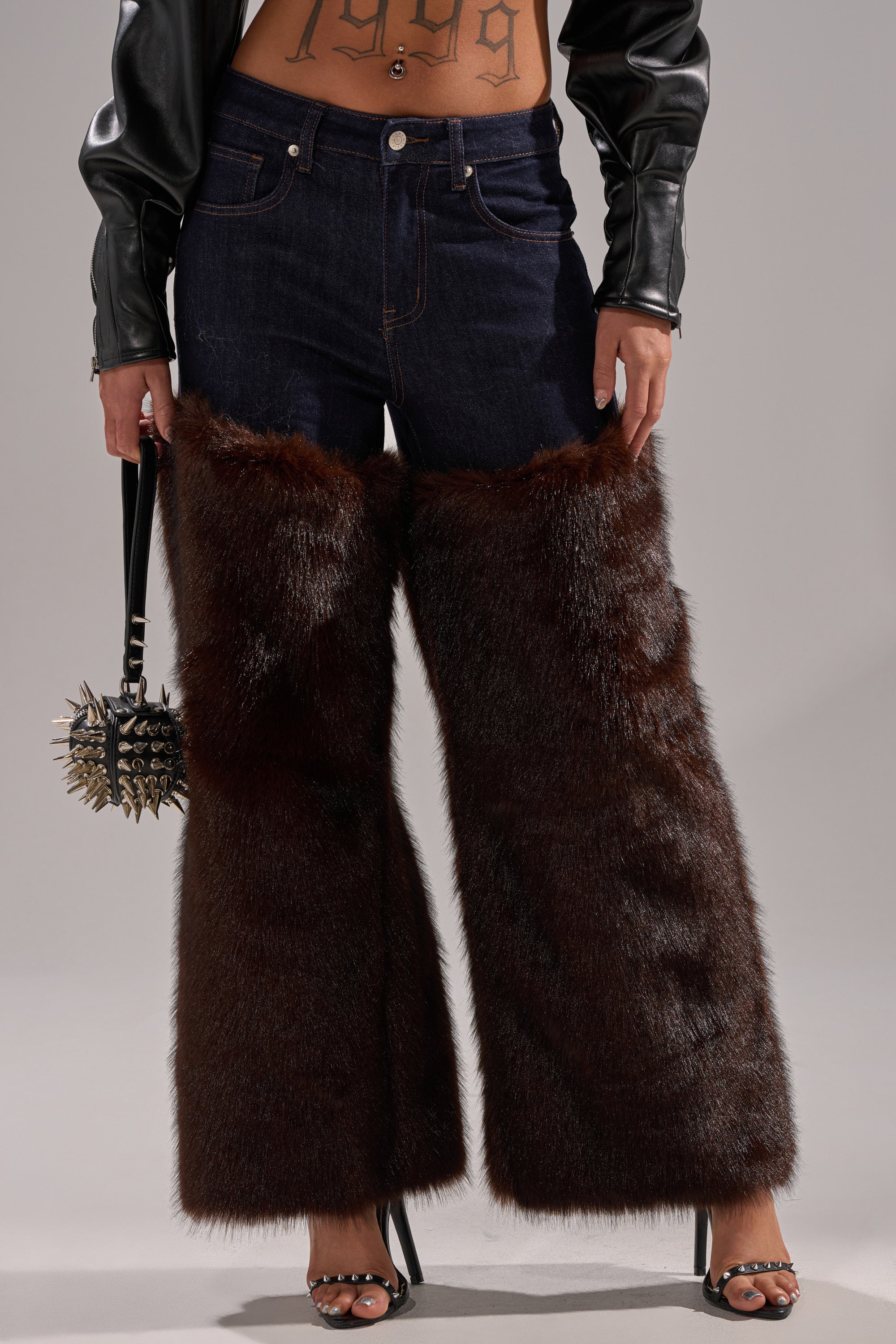 BOOTS WITH THE FUR WIDE LEG DENIM