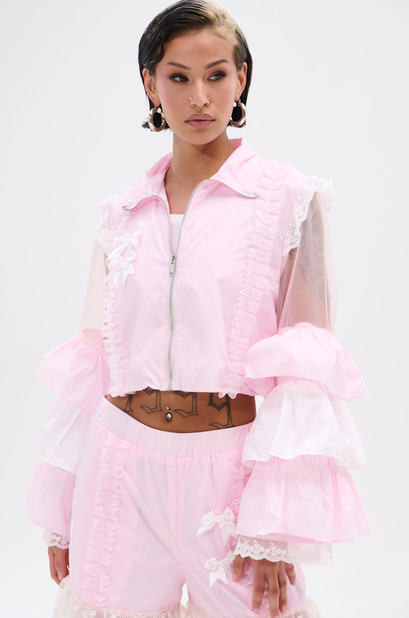 CANDY LACE TRIM WINDBREAKER