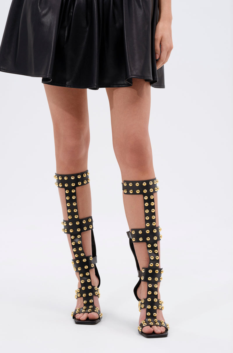 AZALEA WANG NEPHELE BLACK STILETTO SANDAL