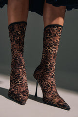 AZALEA WANG NICKLAS LEOPARD STILETTO BOOTIE