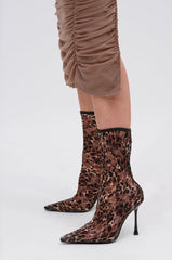 AZALEA WANG NICKLAS LEOPARD STILETTO BOOTIE