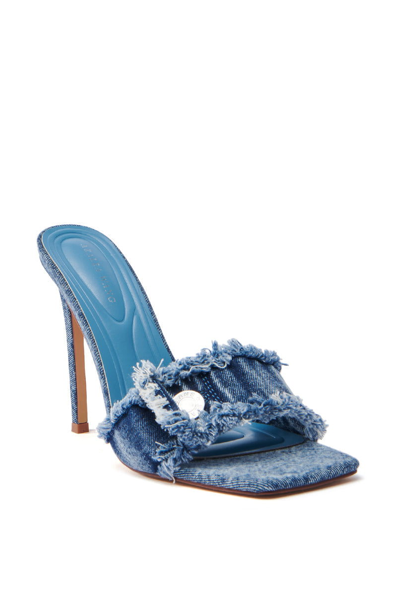 AZALEA WANG NOBURO DENIM STILETTO SANDAL