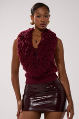 CARLY FRINGE OPEN FRONT SWEATER