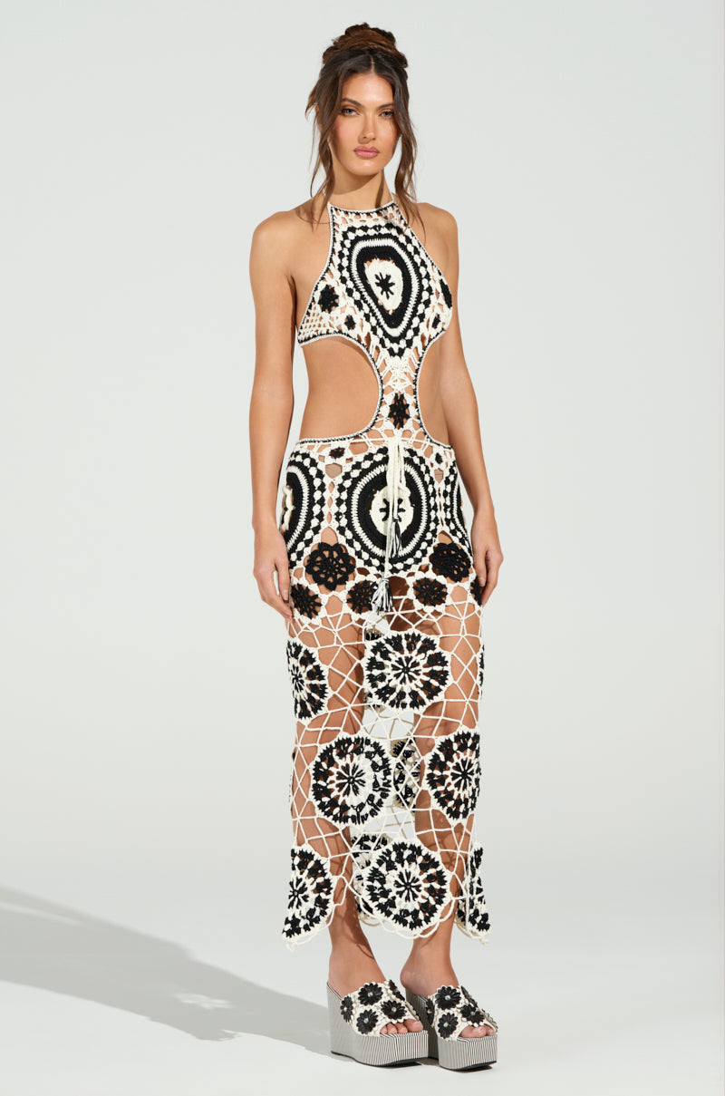 BEEN THAT GIRL CROCHET MIDI DRESS