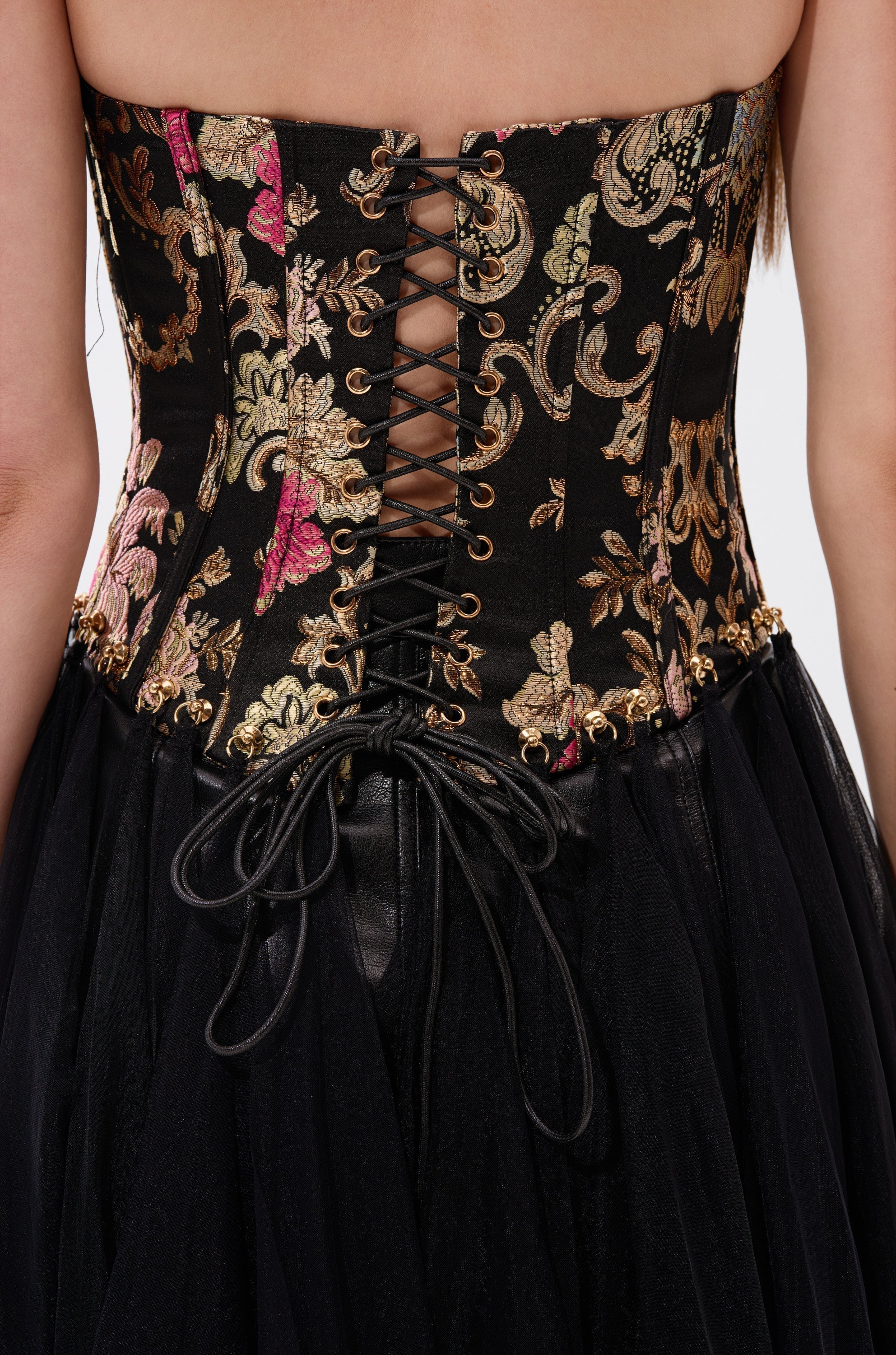 ROYAL TULLE TRIM CORSET TOP
