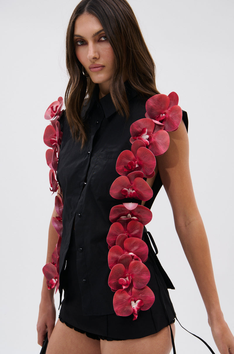 ROSE PETALS BUTTON DOWN