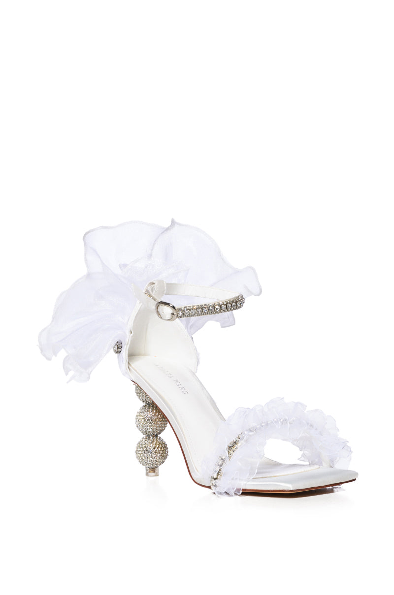 AZALEA WANG MAEMAE WHITE NOVELTY HEEL SANDAL