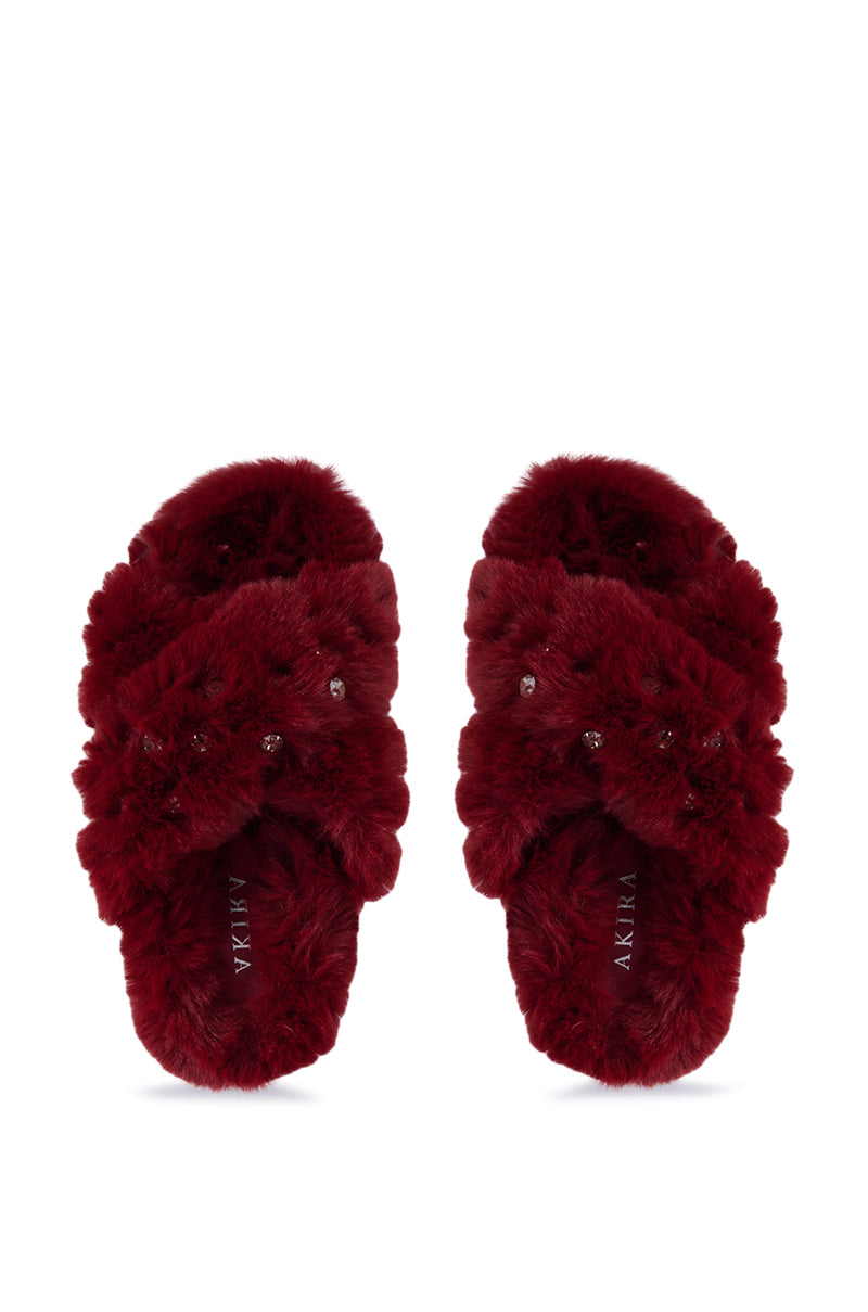 AZALEA WANG MELONIE BURGUNDY SANDAL