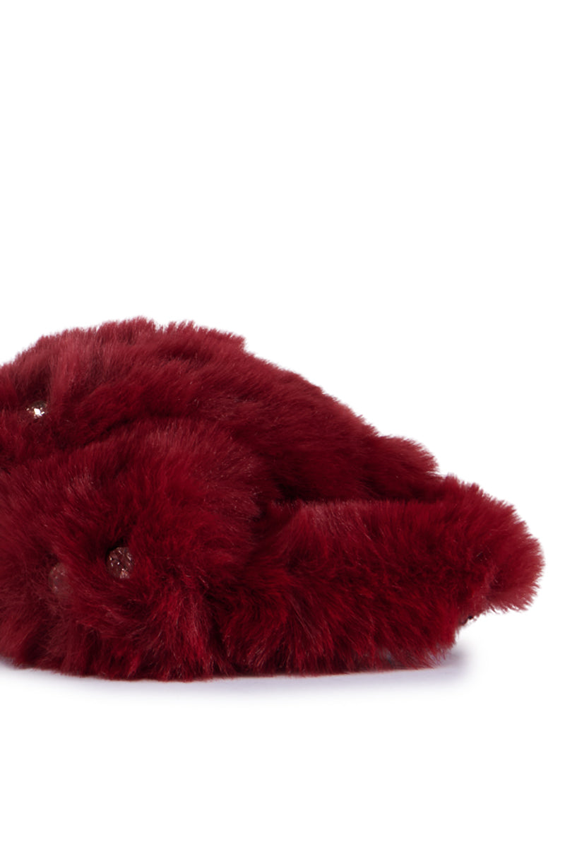 AZALEA WANG MELONIE BURGUNDY SANDAL
